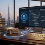 Advanced Legal Ops UI displaying local AI data processing and entity mapping for international arbitration and complex disputes in Dubai, GCC.